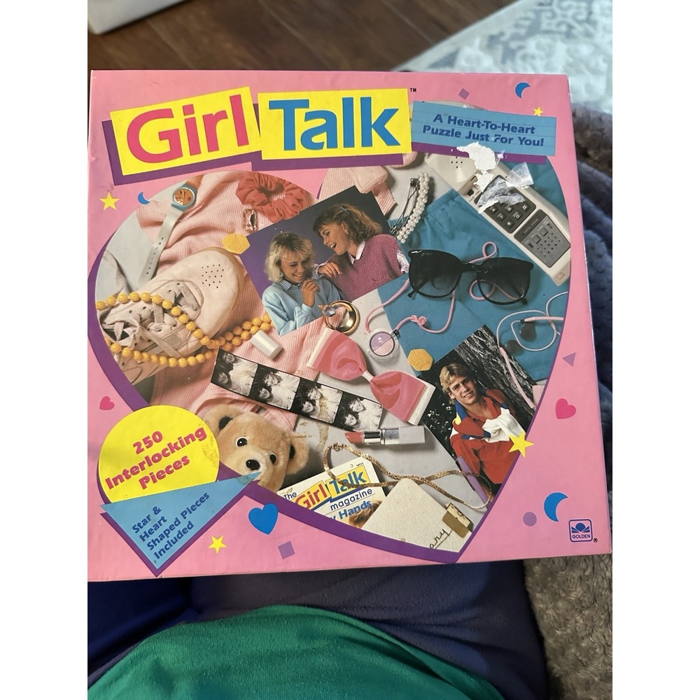 Girl Talk A Heart Shaped Jigsaw Puzzle Just For You 250 Pcs by Golden 1989